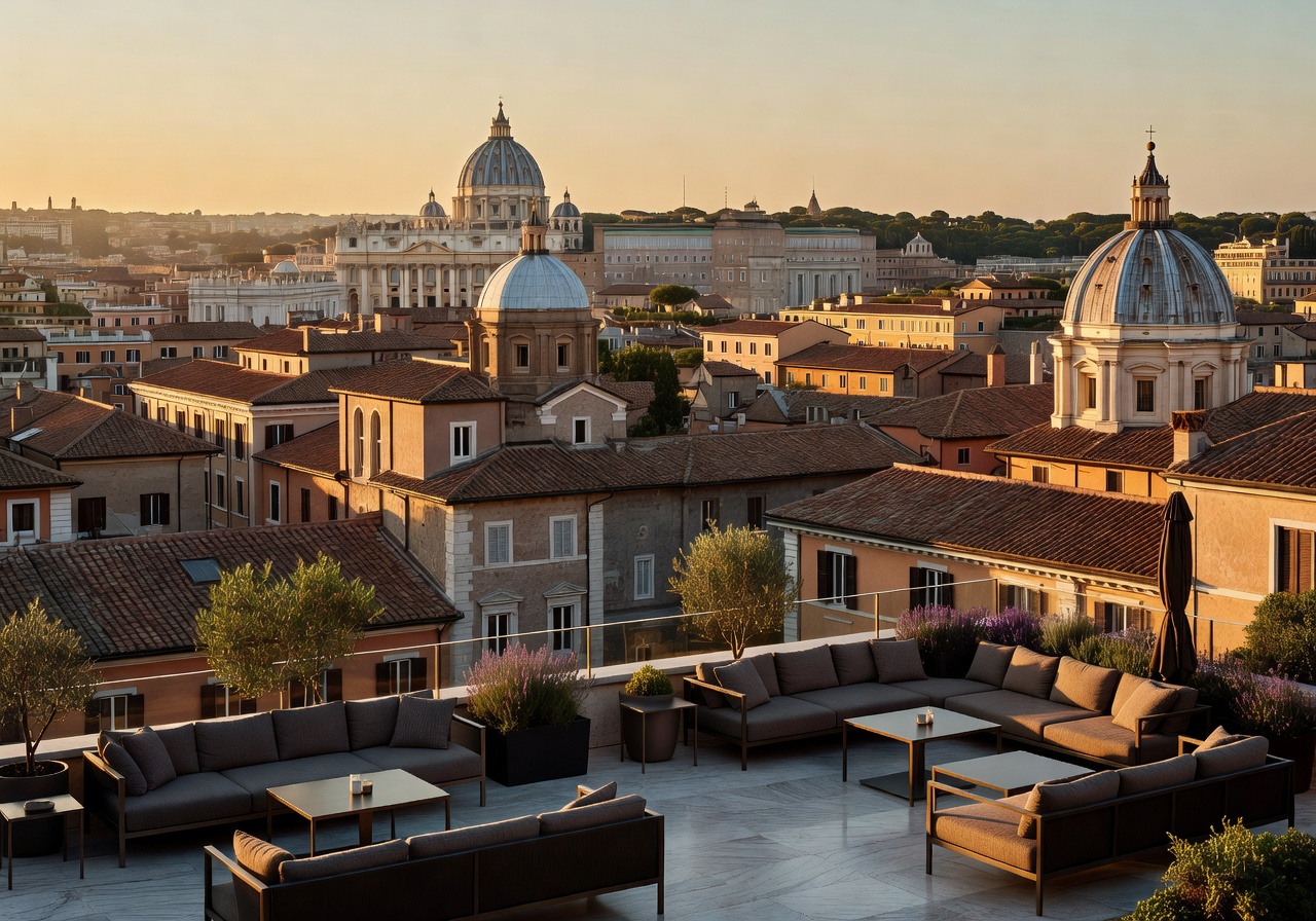 Artemide Hotel Rome Skyline View