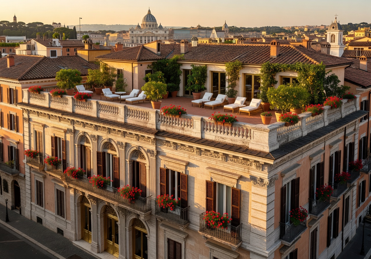 Hotel Eden Rome Exterior and Rooftop View